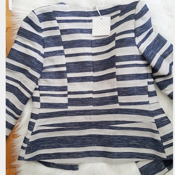New Anthropologie Pim & Larkin Striped Blazer Jacket Size S - Picture 3 of 8